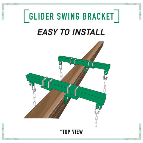 Heavy Duty Metal Swing Set Brackets And Hardware Set Of 2 For Backyard Horse Glider Swing Kids Outdoor Playset Accessories All Weather Lifetime Hanger Kit
