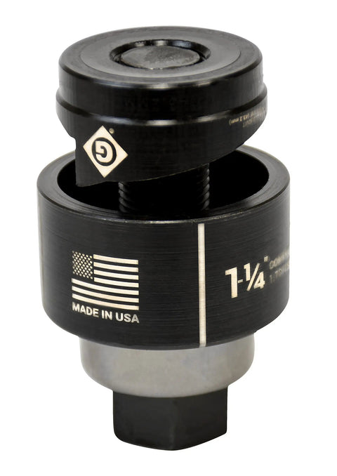 Slug Buster Knockout Punch Unit For 1.701 Inch Holes With Die And Punch Kit, Draw Stud, heavy duty steel component, front view