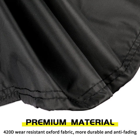 Close-up of Top Shelf Waterproof Oxford Cloth Thickness Planer Dust Cover For 25 Inch Woodworking Tools, durable 420D fabric.