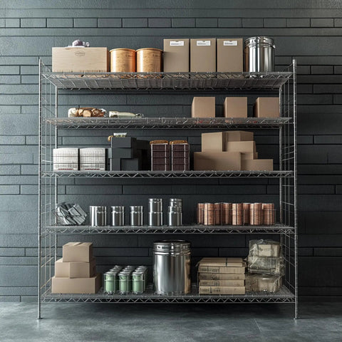 Rock Solid Chrome Wire Shelving Unit 36 X 48 Inches, Nsf Certified Heavy Duty Steel Racks Handling 600 Pounds, Snap Together Adjustable Levels, Built Legit For Workshop And Pantry Storage, 2 Pack
