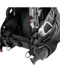 Close-up of Dragon SLS Weight System BCD with large cargo pocket, 420D Cordura material, showing durable design for scuba diving.