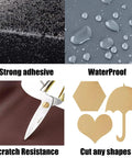 Texture Leather Repair Patch Kit For Car Seats, Sofas, Boats, Chairs And Handbags, features adhesive, waterproof, scratch resistance, cut shapes