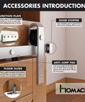 Mini Brushed Nickel Non Bypass Sliding Barn Door Hardware Kit For One Door 30 Inch Flat Track With Classic Roller Design
