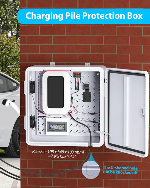 Heavy-Duty 24 X 24 X 12 Inch Galvanized Steel Electrical Junction Box Built Damn Tough With Rock-Solid Double-Layer Spray Coating, interior view with wiring.