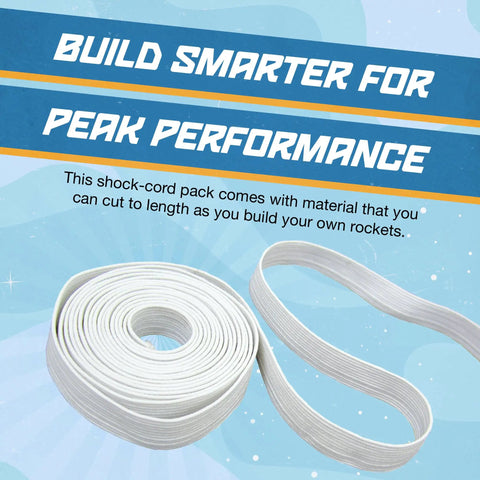 Coiled Pro Series II Shock Cord Accessory Pack For Model Rockets Heavy Duty Elastic Shock Cords Three And A Half Inch By Ninety Six Inch