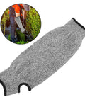 Tough As Nails Cut Resistant Arm Sleeve And Rip Proof Forearm Guard For Men And Women One Size Fits All on gray sleeve outdoors
