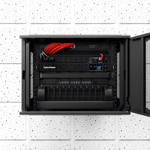 Sinewave UPS Battery Backup And Surge Protector 500VA 300W With 6 Outlets AVR 1U Rackmount UL Certified in server rack