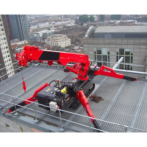 Mini Portable Crawler Crane Rig With Smart Wireless Remote Hydraulic Lift Machine Fully Kitted Out For rooftop use.