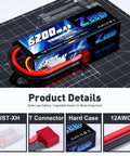 Beefy 2S 6200mAh LiPo Battery 7.4V 60C Hard Case Pack With T Connector For RC Cars Trucks Boats Truggies And Hobby Enthusiasts 2 Pack Durable Safe Shell Ultra Reliable Power For Long Runs