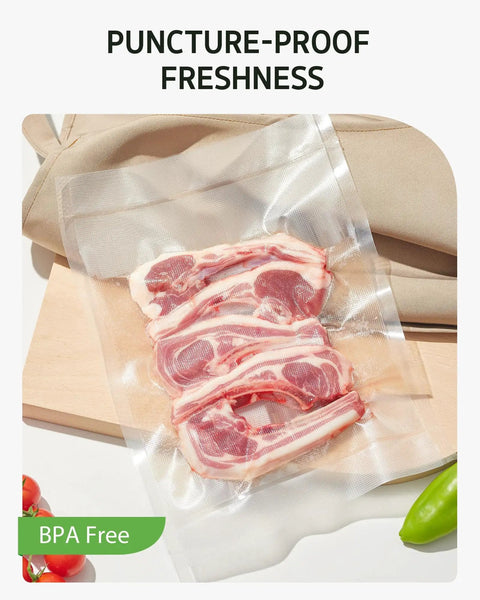 11 Inch By 150 Foot Vacuum Sealer Roll With Cutter For Food Storage BPA Free Heavy Duty Commercial Grade Pro Grade vacuum-sealed meat