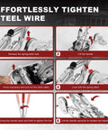 6-step guide using 5 Ton Come Along Winch With 10 Ft Cable Dual Gear Hand Puller Beefy Heavy Duty Winch 3 Hooks For Auto Shop Farm