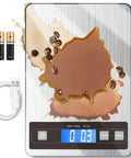 22 Pound Digital Kitchen Scale With Type C And Battery Dual Charging, Pro Grade 1g 0.1oz Precision, Waterproof LCD Display