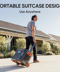 Man walking with Go-To High Capacity Portable Power Station with 2042Wh LiFePO4 Battery, 3000W AC Output, Solar Generator