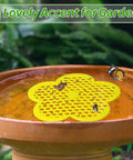 Floating Bee Island Kit For Garden And Pool 4 Pack, 8.66 Inch EVA Foam Bee Watering Station With Flower Float in bird bath