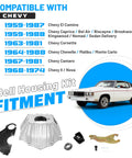 Bell Housing Kit With 11 Inch Clutch Fork Inspection Cover Throwout Bearing And Boot For Chevy Chevelle Malibu Impala Caprice Corvette Camaro 1959 Through 1988 Replacement Fits El Camino Bel Air Biscayne Nomad And More.