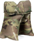 Pre Filled Shooting Rest Sand Bag For Front And Rear Gun Range Support, camo design, rugged 500D nylon exterior, side view