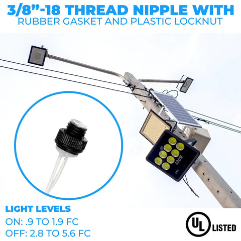 Weatherproof No Brainer Dusk To Dawn Photoelectric Sensor Switch For Outdoor Lighting 120V Flush Mount 600W Tungsten Capacity UL Listed