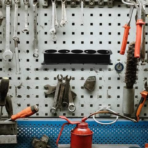 Heavy Duty Wall Mounted Spray Can Storage Rack And Metal Power Tool Organizer Featuring A Slick Game Changer Design For The Top Shelf Garage Storage And Handheld Tool Racks Built Tough So Folks Never Sweat The Mess Anymore