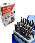 26 Piece Twist Drill Bit Set HSS M2 High Speed Steel Jobber Length Fully Ground For Metal Wood Plastic Includes A to Z Letter Bits