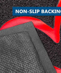 Close-up of Heavy Duty Non Slip Door Mat For Indoor Outdoor Use 30 By 17.5 Inches, highlighting non-slip PVC backing.