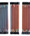 Multicolored Dupont Jumper Wire Kit 120Pcs 8-Inch Cables showing 40-Pin male to female, male to male, female to female connections