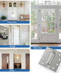Spring Loaded Self Closing Door Hinges 4.5 Inch Brushed Nickel For Exterior And Garage Doors Built To Last with examples