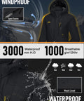 Waterproof Insulated Ladies Ski Jacket With Hood For Cold Weather Snowboarding Snow Coat Winter Jacket Black features.