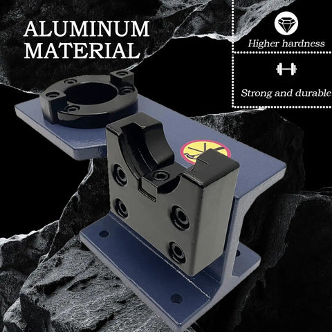 BT40 CNC Tool Holder With Locking Fixture And Aluminum Clamp Seat Universal Lathe Tool Holder For Horizontal And Vertical Use Tightening Base Versatile CNC Lathe Fixture, blue aluminum base