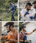 Anti Fog Full Face Shield Five Pack for Adults With Transparent Lightweight Breathable Design Large Coverage From Eyebrows To Chin Protects Against Droplets Dust Saliva Oil Reusable And Easy Clean All Day Comfort Grey