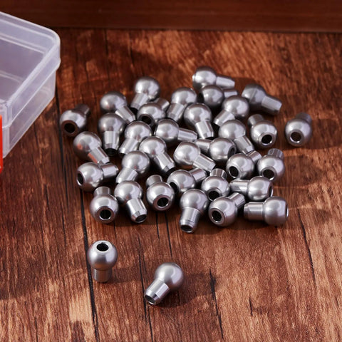 20 Piece Single Shank Ball Set Stainless Steel Swage Fittings For Cable And Wire Rope In Gym Setup One Eighth Inch 303 High Strength