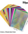 Hot Foil Paper Dope 20x29cm 50 Sheets Mixed 16 Colors Toner Reactive for scrapbooking and crafts