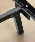 Close-up of Heavy Duty Low Profile Metal Bed Frame With Straight Up Sturdy Steel Support showing robust leg and connection detail.