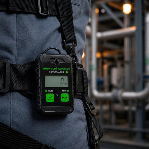 Inspector CO Monitor With Dash Mount For Trucks And Vans ETL Intrinsically Safe Portable Gas Detector UL 913 Industrial Safety Gear on belt
