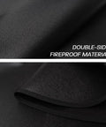 Close-up of 39 Inch Round Fire Pit Mat For Solo Stove Bonfire And Ranger 2.0 with double-sided fireproof fiberglass material.