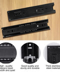 Two Pack 8 Inch Undermount Heavy Duty Drawer Slides For Cabinets And Furniture Built To Last Sturdy Stainless Steel Rust Resistant Smooth Glide Ideal For Dresser Drawers Slide Out Keyboard Tray Table Drawers Shelves Nightstand And More shown on wood surface with close-up details