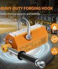 Magnetic Lifter 2200 Lb 1000 Kg Lifting Magnet With Release No Electricity Neodymium Magnets For Hoist Shop Crane Plate Steel Lifter