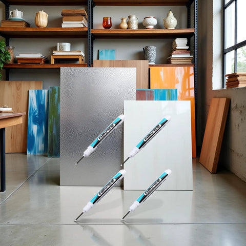 Heavy Hitter White Oil Based Permanent Markers Pro Grade Industrial Pens For Metal Glass And Hard Surfaces Fast Dry Paint Marker Set With Fine Tips For Workshop Jobs And Weekend Builds displayed on various surfaces.