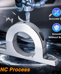 KPALAG 2-inch aluminum steering column underdash mounting clamp, CNC-machined silver ring with base plates