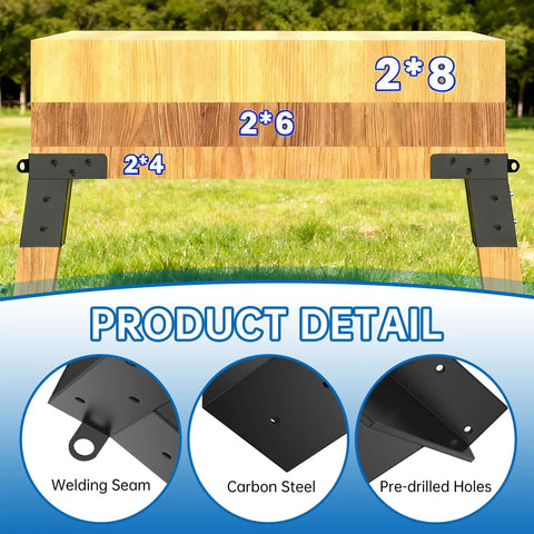 Heavy-Duty 4x4 Deer Stand Brackets for Secure Platform Supports with Powder Coated Finish Ideal for Hunting Blinds Shooting Shacks Observation Decks and Tree Houses