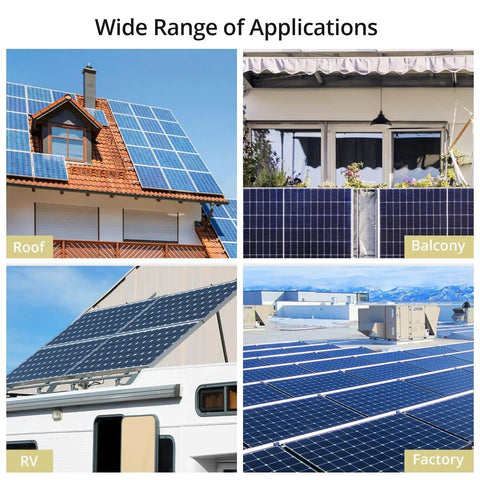 10 Piece Solar Panel Mounting Bracket Kit for Unistrut Rails Aluminum 30mm 35mm on roof, balcony, RV, and factory