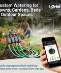 Gen 2 Smart Hose Watering Timer With Wi Fi Hub Four Pack Includes Hose Y Splitter on garden ground with app control