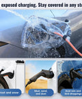 Dang Solid Magnetic EV Charger Cover For Steel Body Electric Cars All Weather Shield protecting charging port from water and dirt.