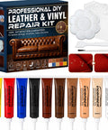 Legit Leather And Vinyl Repair Kit For Furniture Car Seats And Handbags Quick Dry Color Match Adhesive with repair supplies.