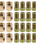 24 Piece 3/16 Brake Line Fittings Kit With 3/8-24 Threads, Inverted And Double Flare Unions And Nuts, 8 Unions And 16 Nuts, Essential Brake Line Repair Set For Flare Fittings, Heavy Duty Auto Grade DIY Gear.
