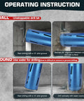 Instructional guide for using One And Three Eighths Inch Diamond Core Drill Bit With Eleven Inch Depth, Heavy Duty, Forty Five Percent Cobalt HRC Seventy Dry Core Bit, SDS Plus Hex Adapter, Five Eighths Eleven Thread, Laser Welded Segments For Concrete Masonry Brick Mortar on walls and ground.
