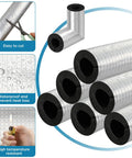 Nine Piece Pipe Insulation Foam Tubes With Elbow Set Self Adhesive Foam Covers Aluminum Tape DIY Friendly Kit