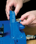 Beast Mode Benchtop Pocket Hole Jig With Slick Toggle Clamp And No Sweat Ratcheting Adjustment For Heavy Duty Woodworking Diy Projects That Run Sweet And Tight, adjusting ratcheting mechanism.