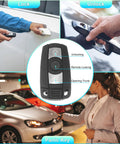 Two Pack 315MHz BMW Keyless Entry Remote Fob Replacements For 1 3 5 6 Series 2006 Through 2014 With 3 Buttons And Door Key 46 Chip