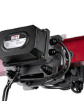Close-up of 5-Ton Two-Speed Electric Trolley with 0.8 HP Motor, 460V 3-Phase, showing the IP55 trolley and cabling connections.
