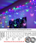 120 LED Butterfly Curtain Fairy Lights Lit USB Powered 6M 19.7ft With Remote Timer 8 Modes Waterproof Indoor Outdoor Decor